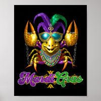 Mardi Gras Crawfish Party Costume Mask Feathers Be