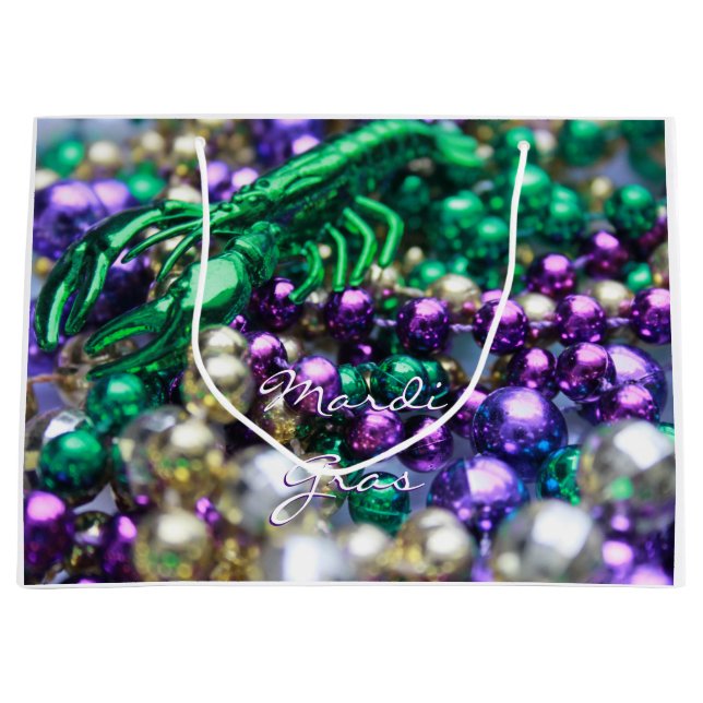 Mardi Gras Crawfish Party Favour Customize Gift Ba Large Gift Bag (Front)