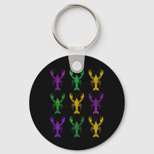 Mardi Gras Crawfish Party Parade Costume Men Women Keychain