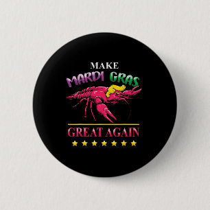 Mardi Gras Crawfish Trump Republican New Orleans L 2 Inch Round Button