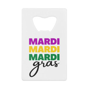 Mardi Gras Credit Card Bottle Opener