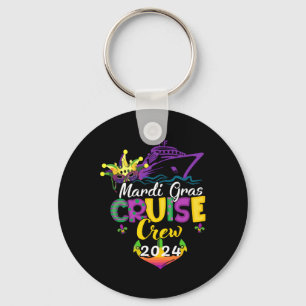 Mardi Gras Cruise 2024 Ship Family Matching Trip N Keychain