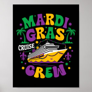Mardi Gras Cruise Crew 2025 Trip Family Matching C Poster