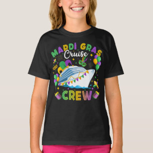 Mardi Gras Cruise Crew Matching Girl T-Shirt