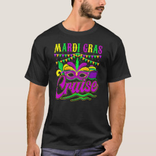 Mardi Gras Cruise Cruising Mask Cruise Ship Party  T-Shirt