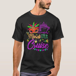 Mardi Gras Cruise Cruising Mask Cruise Ship Party T-Shirt