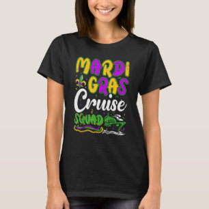Mardi Gras Cruise Squad Cruise Ship Cruising Mask T-Shirt