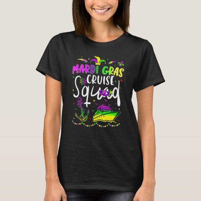 Mardi Gras Cruise Squad Matching Group New Orleans T-Shirt (Front)