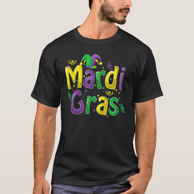 Mardi Gras Cute Carnival Fat Tuesday Funny_2 T-Shirt (Front)