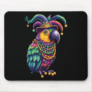 Mardi Gras Cute Parrot Mask Costume Outfit Women G Mouse Pad