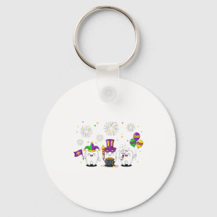 Mardi Gras Cute Three Teeth Beads Mardi Gras Denti Keychain
