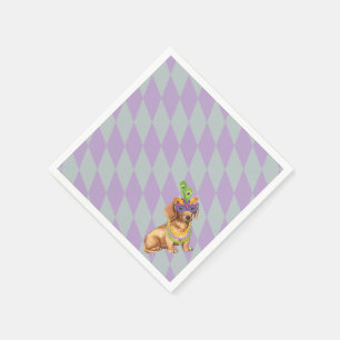 Mardi Gras Dachshund Napkin