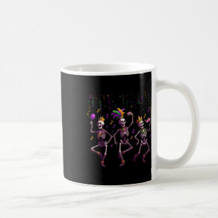 Mardi Gras Dancing Skeleton Funny 1  Coffee Mug