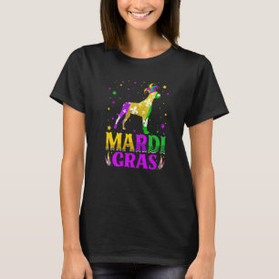 Mardi Gras Dane Dog Lover Carnival Jester Premium T-Shirt