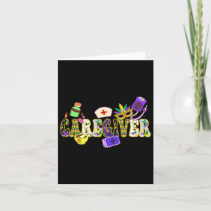 Mardi Gras Day Caregiver New Orleans Nursing Festi Card