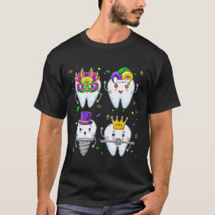 Mardi Gras Dental Squad Group Matching Mardi Gras T-Shirt