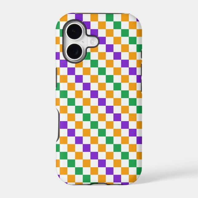 Mardi gras diagonal chequerboard pattern (Back)