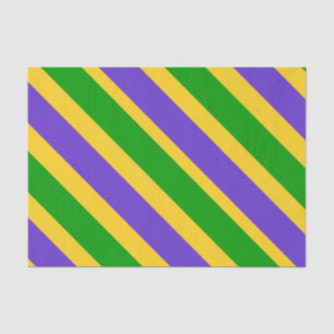 Mardi Gras Diagonal Stripes Colours Tissue Paper
