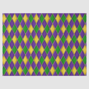 Mardi Gras Diamonds Harlequin Print Pattern Tissue Paper