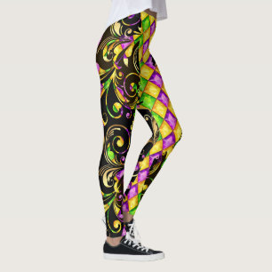 Mardi Gras Diamonds Pop Leggings mode