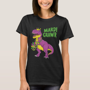Mardi Gras Dinosaur T-rex Mardi Grawr For Kids Tod T-Shirt