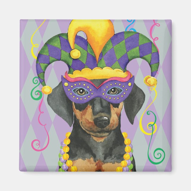 Mardi Gras Dobe Magnet (Front)