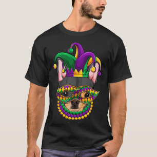 Mardi Gras Dog Apparel Chihuahua Mom Dad T-Shirt