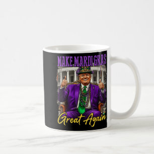 Mardi Gras Donald Trump Great Again American Flag Coffee Mug
