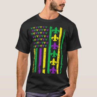 Mardi gras drapeau américain TShirt