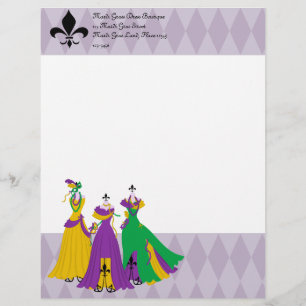 Mardi Gras Dress Shop Letterhead