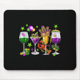 Mardi Gras Drinks New Orleans Funny Costume Women  Mouse Pad