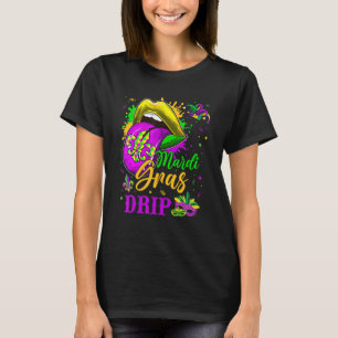Mardi Gras Drip New Orleans Louisiana Parade Costu T-Shirt