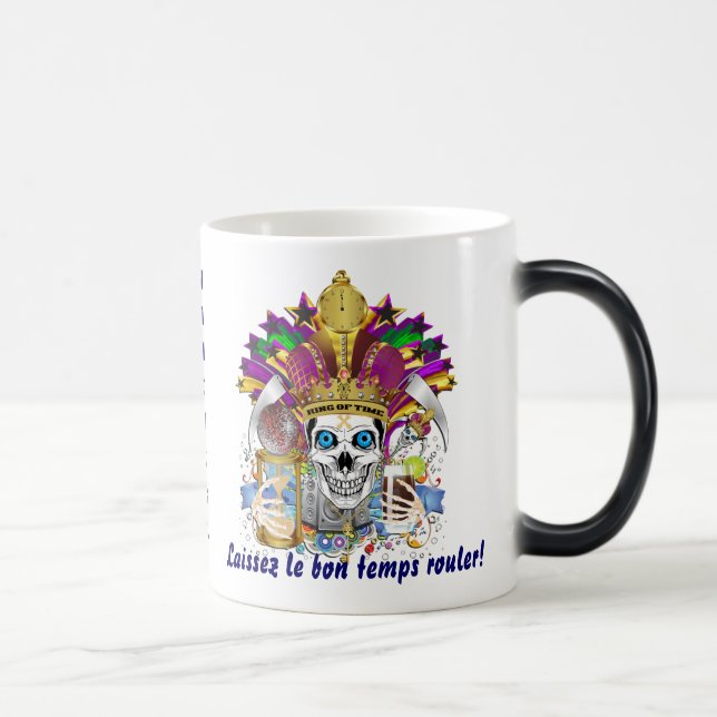 Mardi Gras Dual Design 2 Kings View Notes Please Magic Mug (Right)