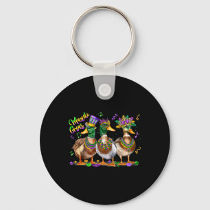 Mardi Gras Duck Carnival Costume Louisiana Men Wom Keychain