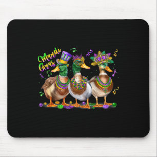 Mardi Gras Duck Carnival Costume Louisiana Men Wom Mouse Pad