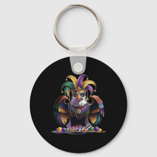 Mardi Gras Eagle Funny Mardi Gras Costume Men Wome Keychain