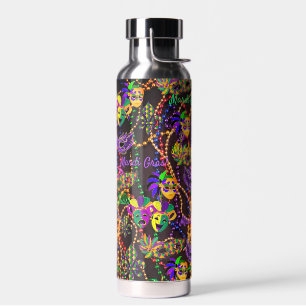 Mardi Gras Everything Beads Masks Hot Cold Water B Bottle