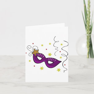 Mardi Gras Eye Mask Note Cards