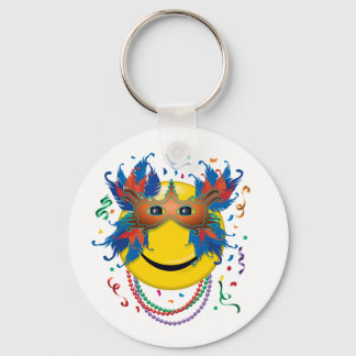 Mardi Gras Face Keychain