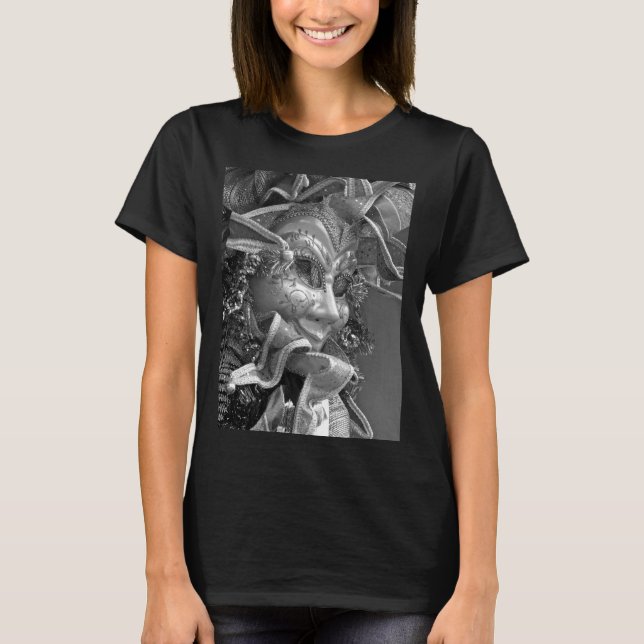 Mardi Gras Face Mask T-shirt (Front)