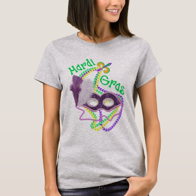 Mardi Gras Fat Tuesday 2018 Celebration Costume T-Shirt (Front)