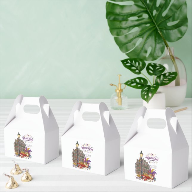 Mardi Gras Favor Box (Multiple)
