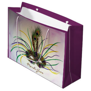 Mardi Gras Feather Mask Party Favour Gift Bags