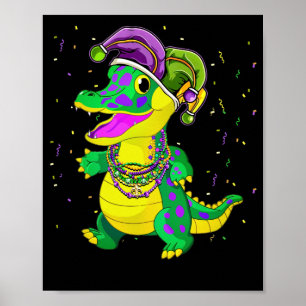 Mardi Gras Festival Alligator Poster