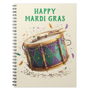 Mardi Gras Festive Drum Notebook