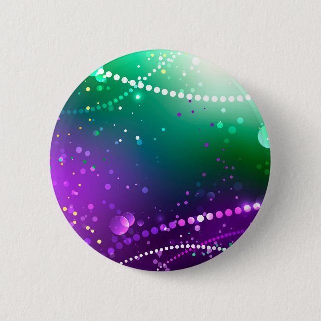 Mardi Gras Festive Purple Background 2 Inch Round Button (Front)