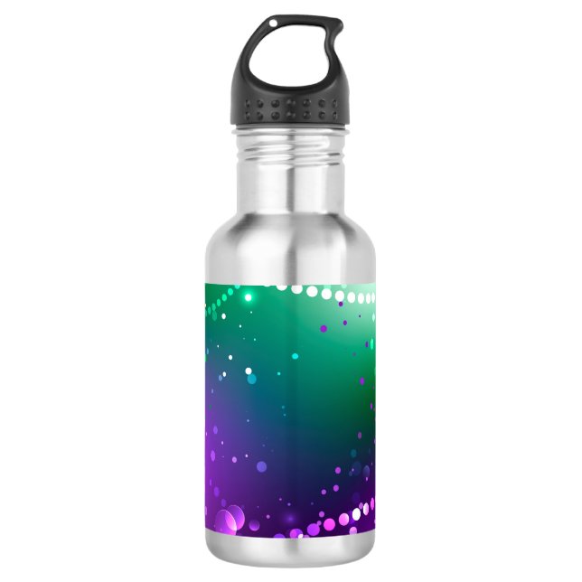 Mardi Gras Festive Purple Background 532 Ml Water Bottle (Front)