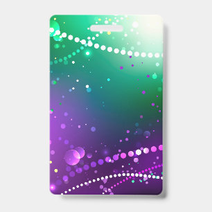 Mardi Gras Festive Purple Background Badge