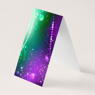 Mardi Gras Festive Purple Background Business Card