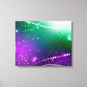 Mardi Gras Festive Purple Background Canvas Print
